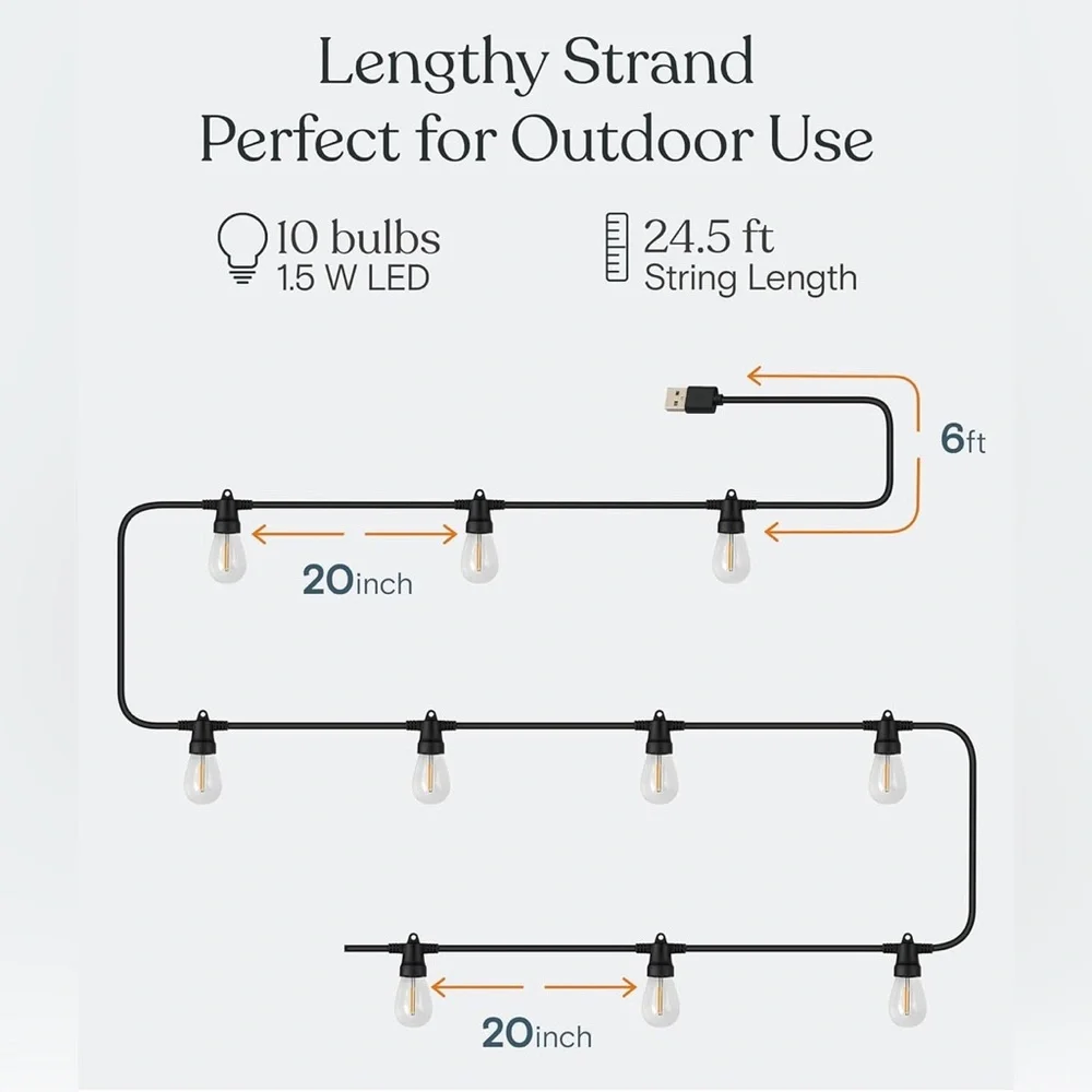 Brightech Ambience Pro USB Powered String Lights - 2 box sets!